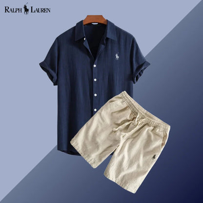 Ensemble chemise et short en lin
